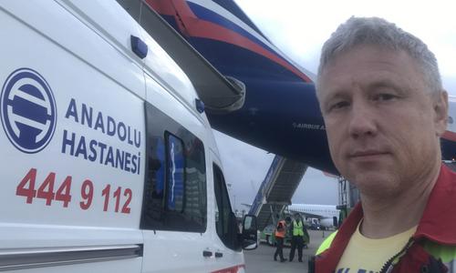 Медицинская авиаэвакуация из Турции больного 52-х лет после геморрагического инсульта нашим реаниматологом в московский стационар для продолжения лечения